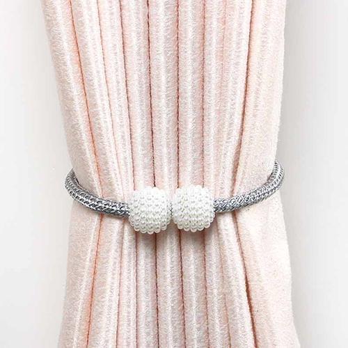 窗帘绑带一对装磁吸可爱窗帘束带创意绳子轻奢装饰挂钩磁铁窗帘扣