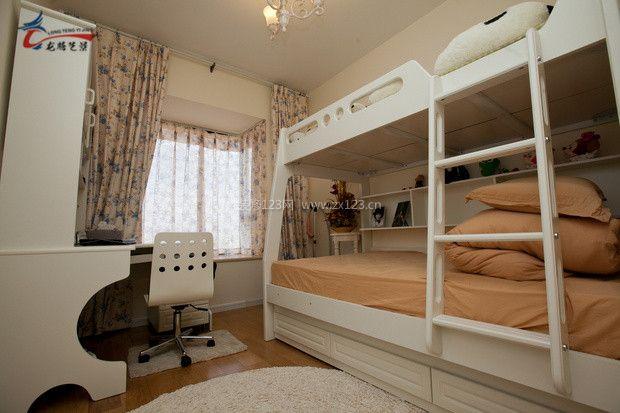 2022现代小户型儿童卧室高低床设计装修效果图