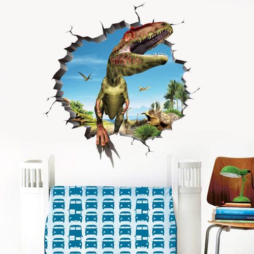 恐龙贴纸3d墙贴侏罗纪公园墙纸创意动物贴画墙贴