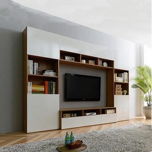 北欧电视柜书柜组合墙柜一体客厅酒柜影视电视背景墙柜子家具定制