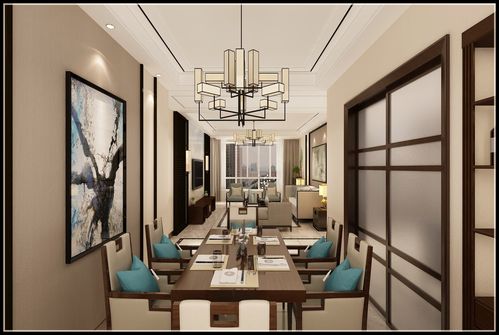 130新中式风格餐厅装修效果图