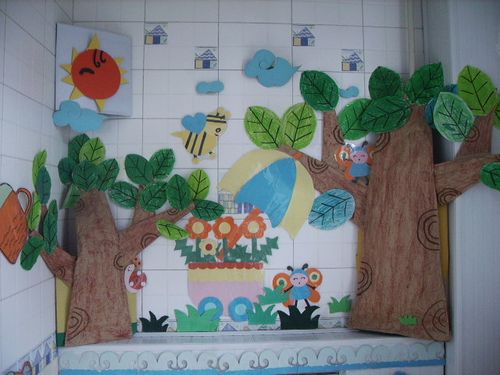 幼儿园环境布置墙面美好的一天