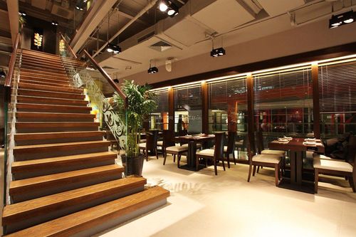 餐馆室内楼梯设计效果图图片