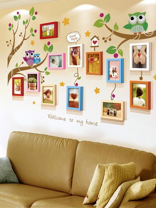 7寸相框挂墙组合客厅卧室个性创意装饰自粘贴墙儿童照片墙相框墙