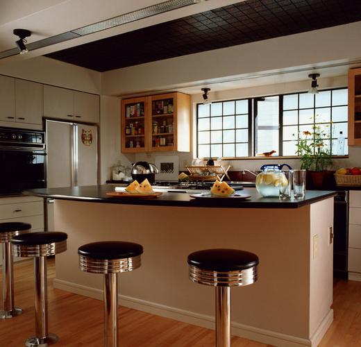 现代风格开放式厨房吧台装修效果图490023838