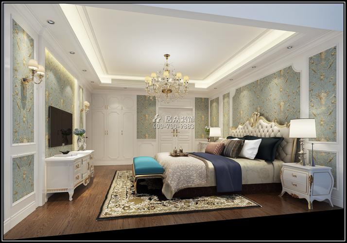 中熙香山美林苑180平方米欧式风格平层户型卧室装修效果图
