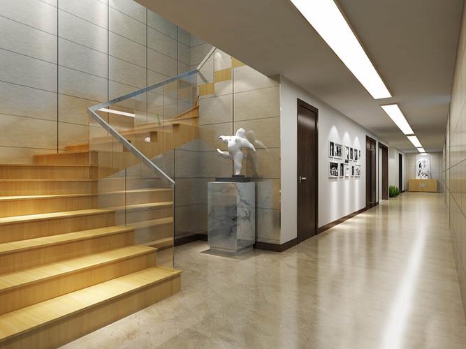 生态办公室楼梯装修设计效果图