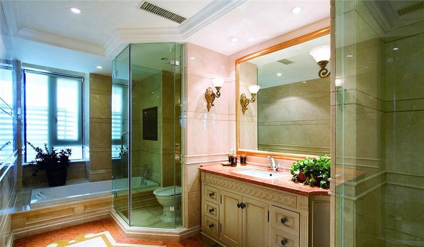 古典卫生间装修案例效果图片5平米卫生间对着客厅装修效果图湖州紫云
