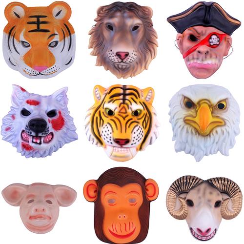 1兔子面具动物头套面具泡沫疯狂动物城狐狸老虎猪动物全脸面具