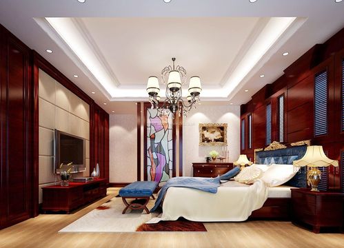 欧式家居婚房卧室墙面装饰设计装修效果图片案例
