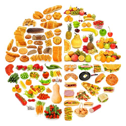 面包营养美食健康美味新鲜蔬菜水果果蔬外国美食图片素材