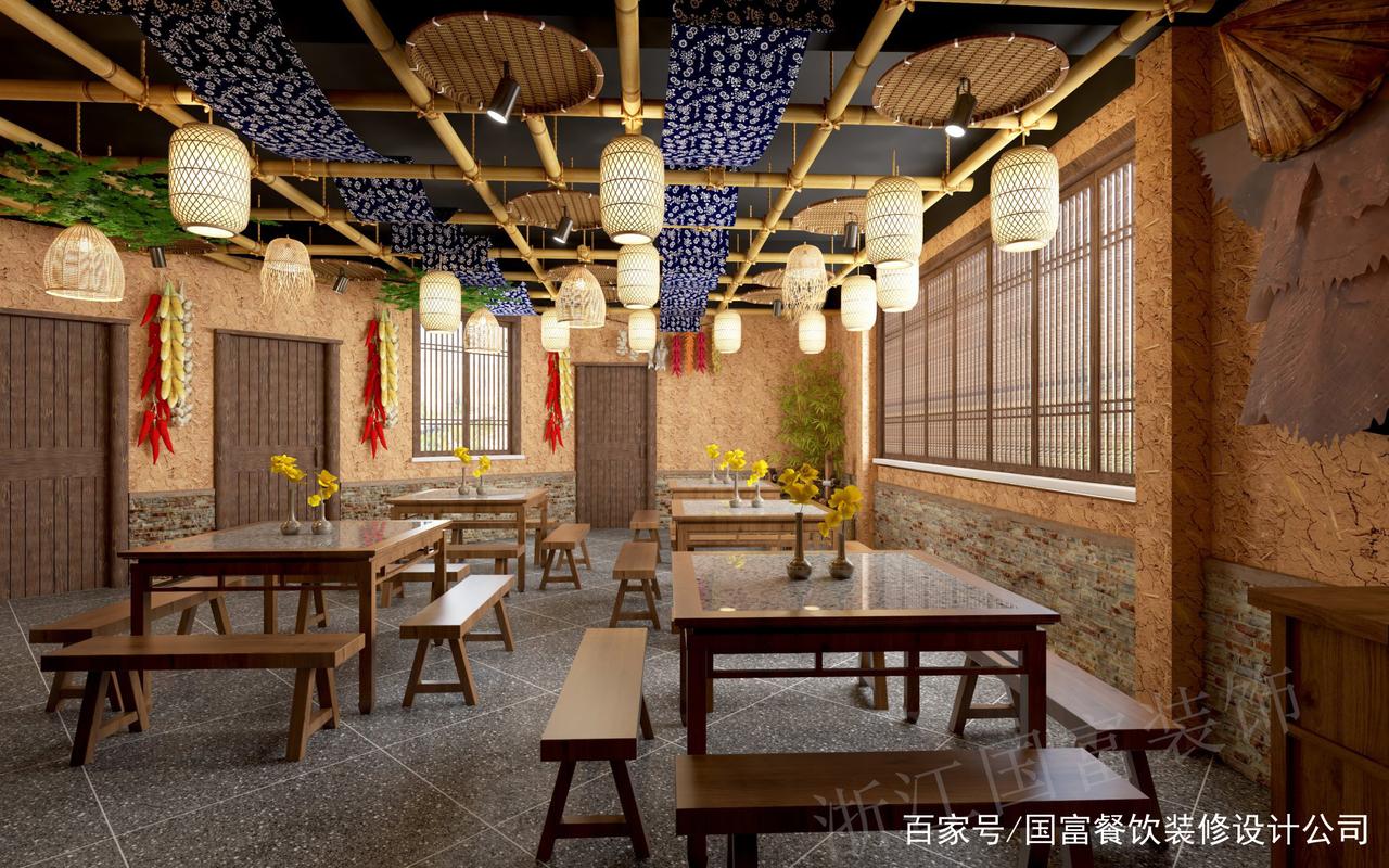杭州土菜馆设计杭州农家风味饭馆装修公司案例