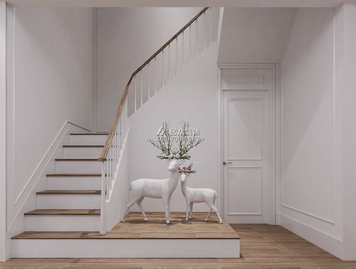 九洲保利天河270平方米混搭风格别墅户型楼梯装修效果图
