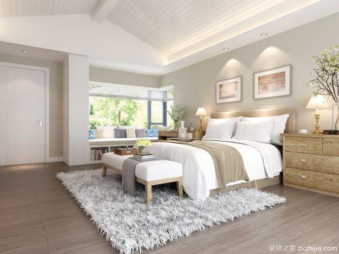 白色简约温馨卧室效果图设计装修之家装修效果图