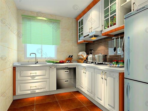 小厨房橱柜颜色装修图