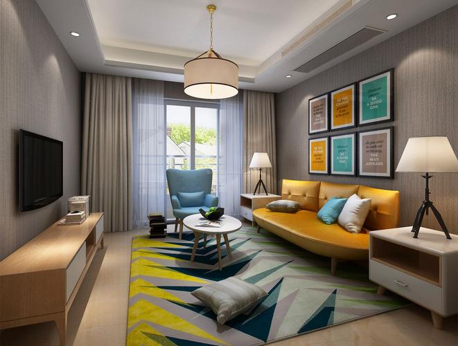 2021现代北欧风格客厅沙发颜色搭配装修效果图