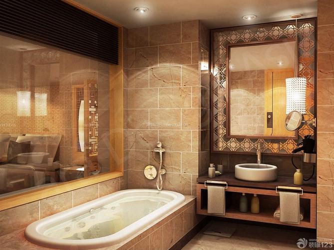 美式风格浴室仿古砖装饰效果图