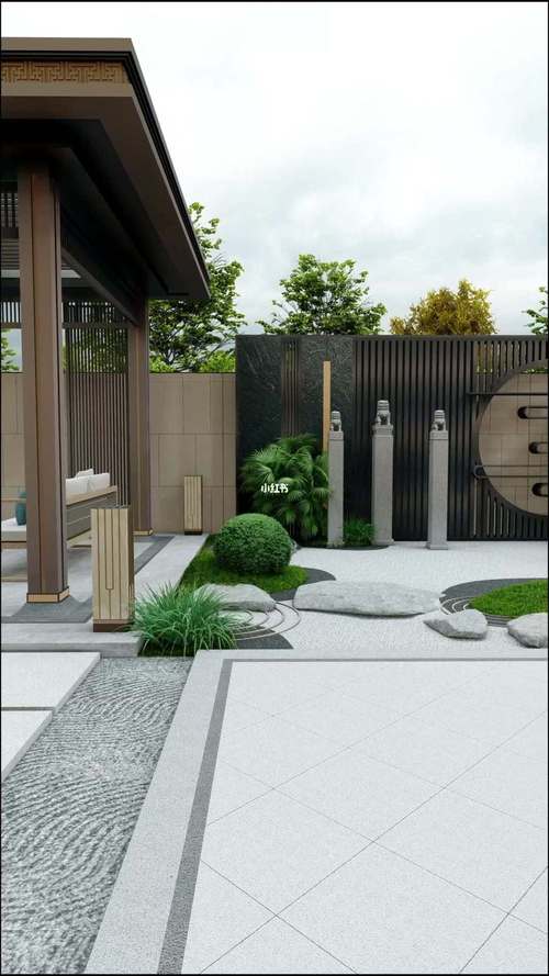 新中式风格庭院效果图案例庭院设计