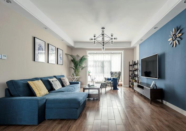 140平方米房子客厅布艺沙发装饰设计图装信通网效果图