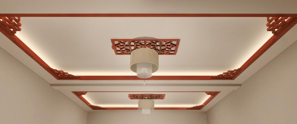 中式客厅顶棚设计
