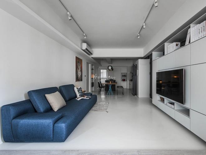 小户型现代简约风格客厅沙发装修布置图装信通网效果图