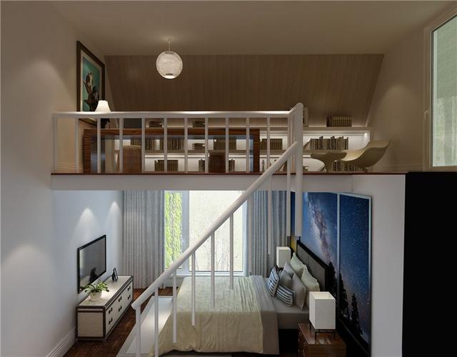 房间欧式风格复式卧室豪华型室内窗户效果图