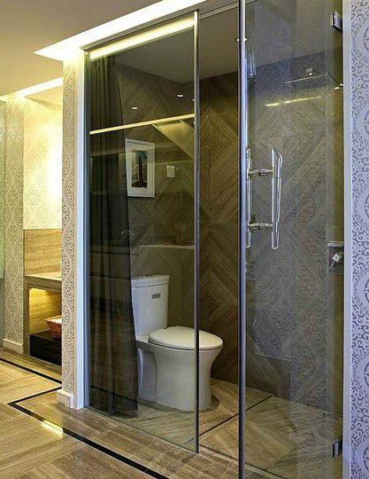 卫浴间玻璃隔断装修效果图欣赏
