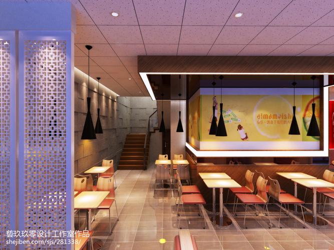 快餐店座椅设计效果图餐饮空间410m05设计图片赏析