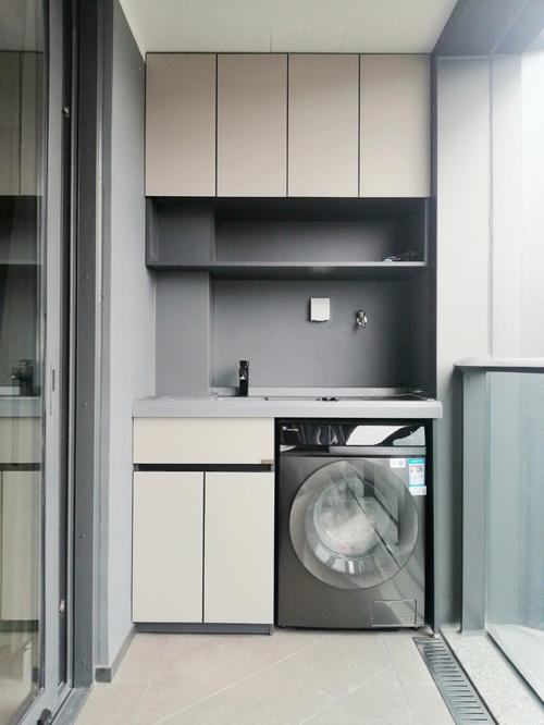 铝合金阳台柜洗衣柜定制全铝收纳柜阳台柜子