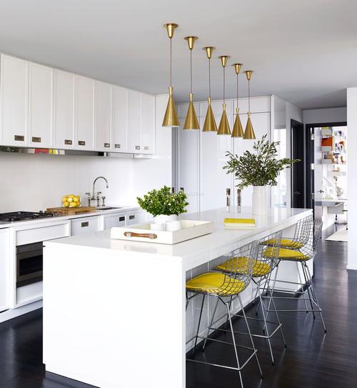 开放式厨房白色现代简约风格装修装信通网效果图