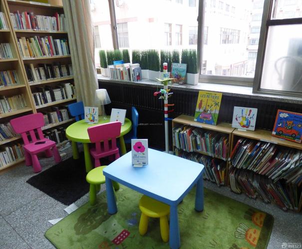 幼儿园小图书室书柜装修效果图