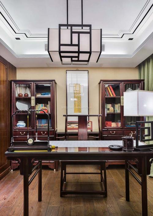 中式书房风格装修设计效果图片