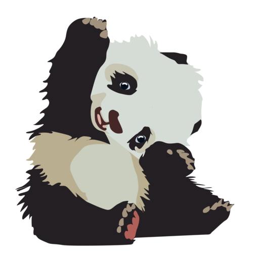 熊猫卡通手绘可爱动物高清