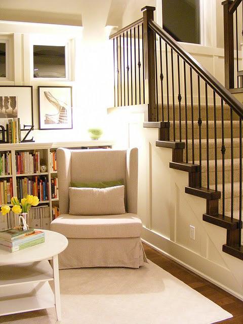 三居大户型复式楼梯下的幽静书房效果图欣赏