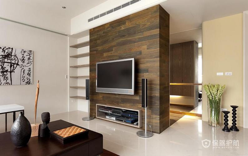 木质电视墙效果图