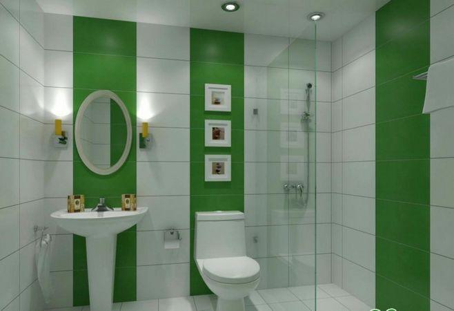 淡雅绿色卫生间设计图片