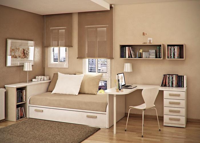 简约设计风格卧室与书房图片