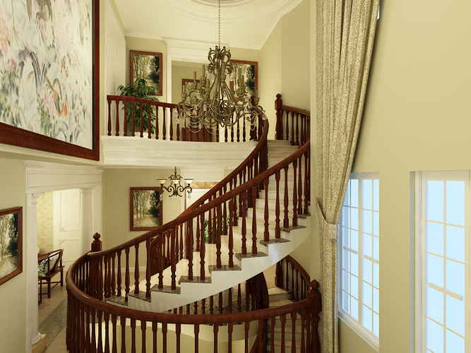 别墅欧式楼梯装修效果图片装修美图