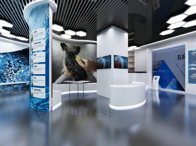 现代科技感展厅效果图设计