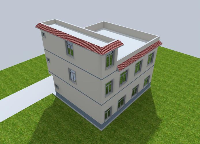 两层平顶楼房农村自建房住宅设计图效果图室内效果图装修图