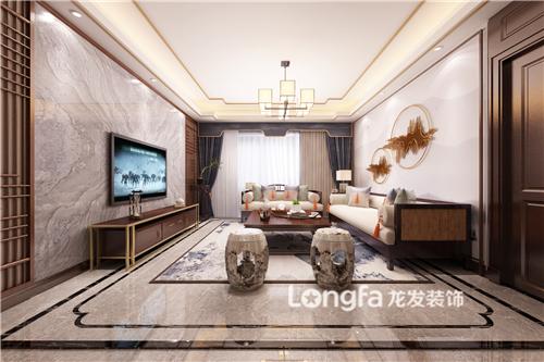中正锦城170平米新中式风格设计效果图