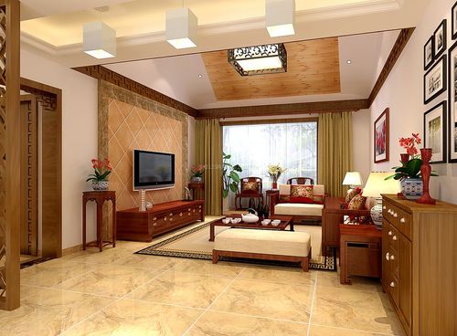 家装客厅设计古典中式风格元素装修效果图