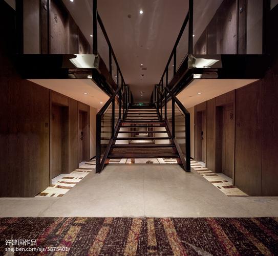 高级大饭店楼梯设计酒店空间16000m05设计图片赏析