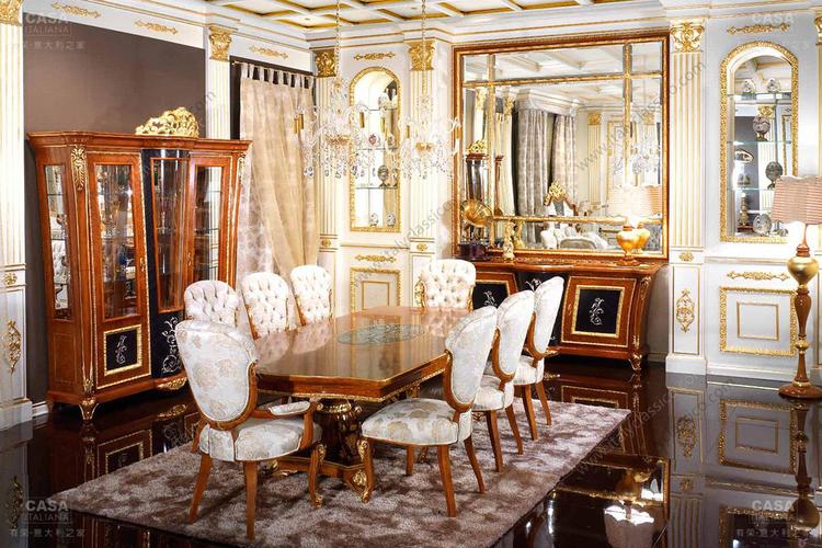 古典皇家系列餐桌餐椅餐具柜边柜