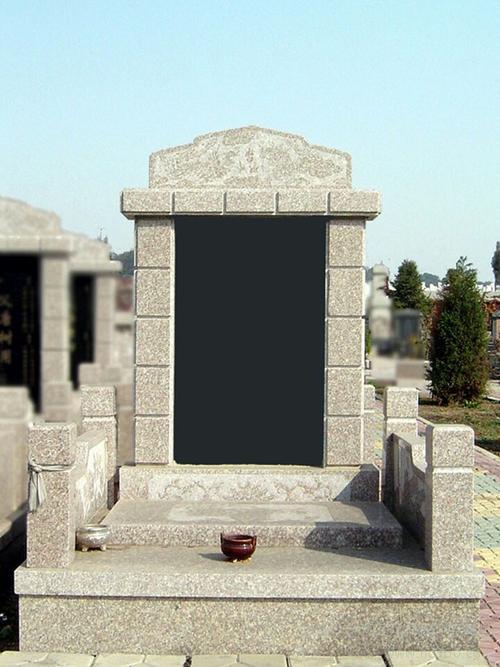 定做中国黑组合墓碑大理石雕刻传统墓碑石雕家族墓碑墓地