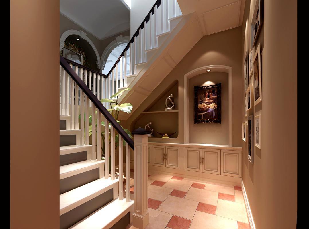 高度国际欧式别墅楼梯装修效果图片装修美图