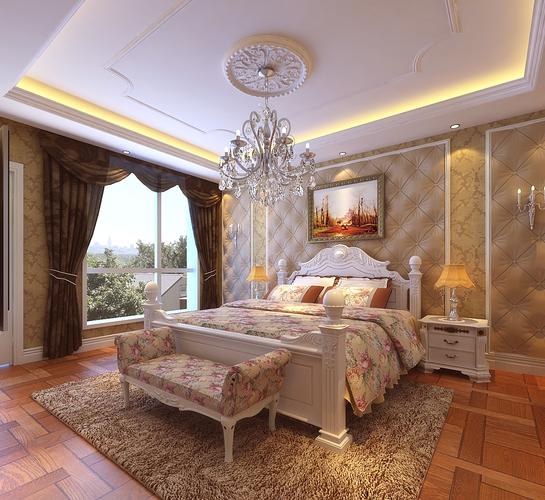欧式古典别墅卧室装修效果图片装修美图