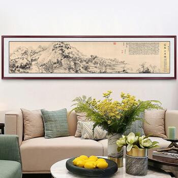 中式客厅装饰画沙发背景墙办公室挂画书房茶室壁画清明上河图十大名画