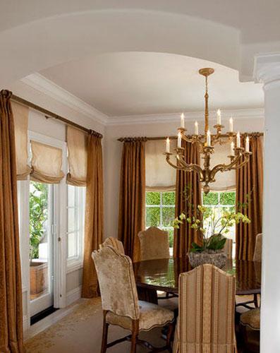 罗马窗帘美式风格客厅经典装饰
