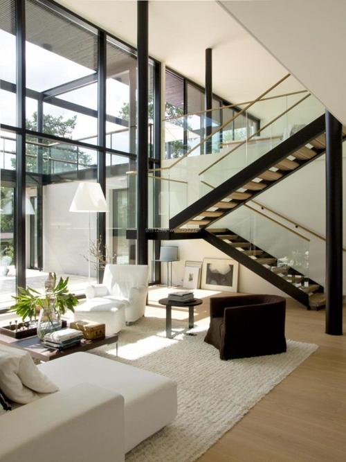 现代风格别墅客厅楼梯设计图片大全